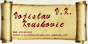 Vojislav Krušković vizit kartica